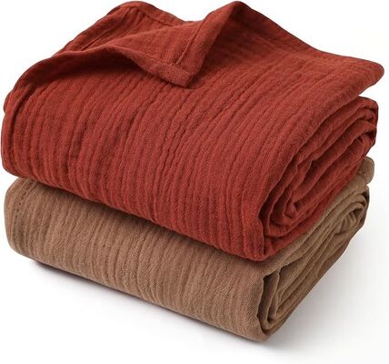 2 Pack Neutral Baby Receiving Blankets, Soft and Breathable Muslin Swaddle Blankets