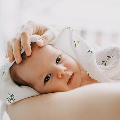 Muslin Swaddle Blankets for Baby, 4-Pack Newborn Receiving Blankets 40 x 38 inches