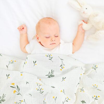 4-Pack Muslin Swaddle Blankets for Baby, Newborn Receiving Blanket 40 x 38 inches