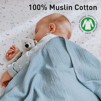 4-Pack Baby Swaddle Blankets For Unisex,100% Cotton Muslin Newborn Receiving Blanket