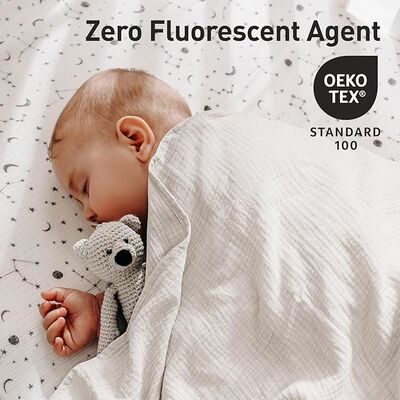 4-Pack Baby Swaddle Blankets For Unisex,100% Cotton Muslin Newborn Receiving Blanket