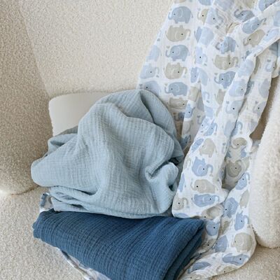 Muslin Swaddle Blankets for Baby, 3-Pack Newborn Receiving Blankets 40 x 38 inches