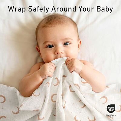 3-Pack Baby Swaddle Blankets，100% Cotton Receiving Blanket with Nebula Drifter