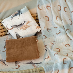 3-Pack Baby Swaddle Blankets，100% Cotton Receiving Blanket with Nebula Drifter