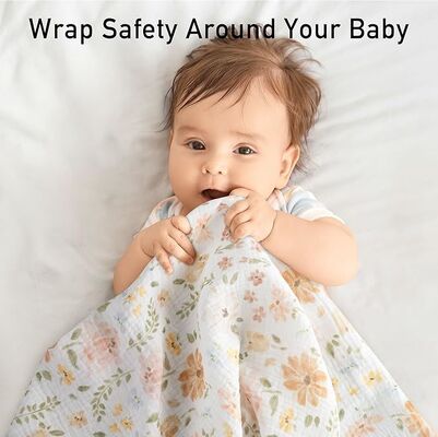 3-Pack Receiving Blanket for Newborn，Muslin Baby Swaddle Blanket with Pastoral Whispers