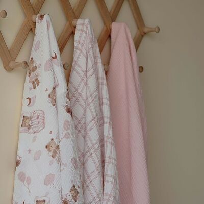 3-Pack Baby Swaddle Blankets For Unisex,100% Cotton Muslin Newborn Receiving Blanket