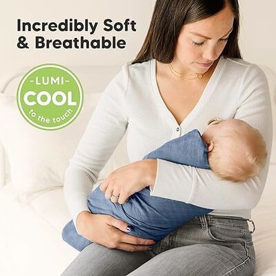 4-Pack Organic Muslin Swaddle Blankets for Newborns, Soft & Breathable Receiving Baby Blankets