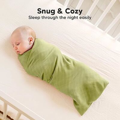 Soft & Breathable Receiving Baby Blankets for Unisex,4-Pack Muslin Swaddle Blankets