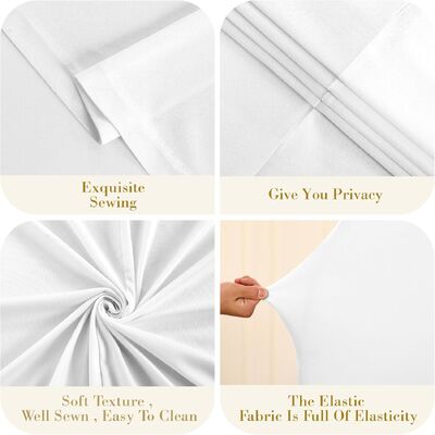 White Arch Covers 3 Set, Arch Backdrop Cover Spandex Wedding Arch Stand Covers