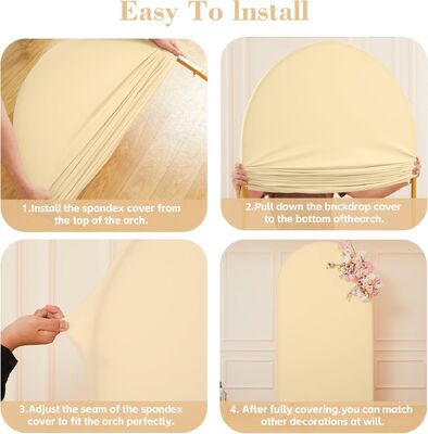 Champagne Arch Covers 3 Piece,Spandex Arch Backdrop Cover for Wedding、 Baby Shower 、Birthday Party 