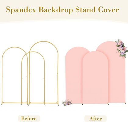 3 Piece Dusty Rose Arch Covers ,Spandex Arch Backdrop Cover for Wedding、 Baby Shower 、Birthday Party 