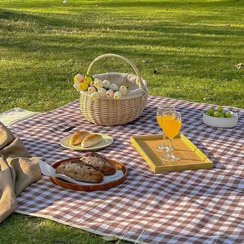 Over Sized Outdoor Picnic Blanket 80*80 Inches Waterproof Portable