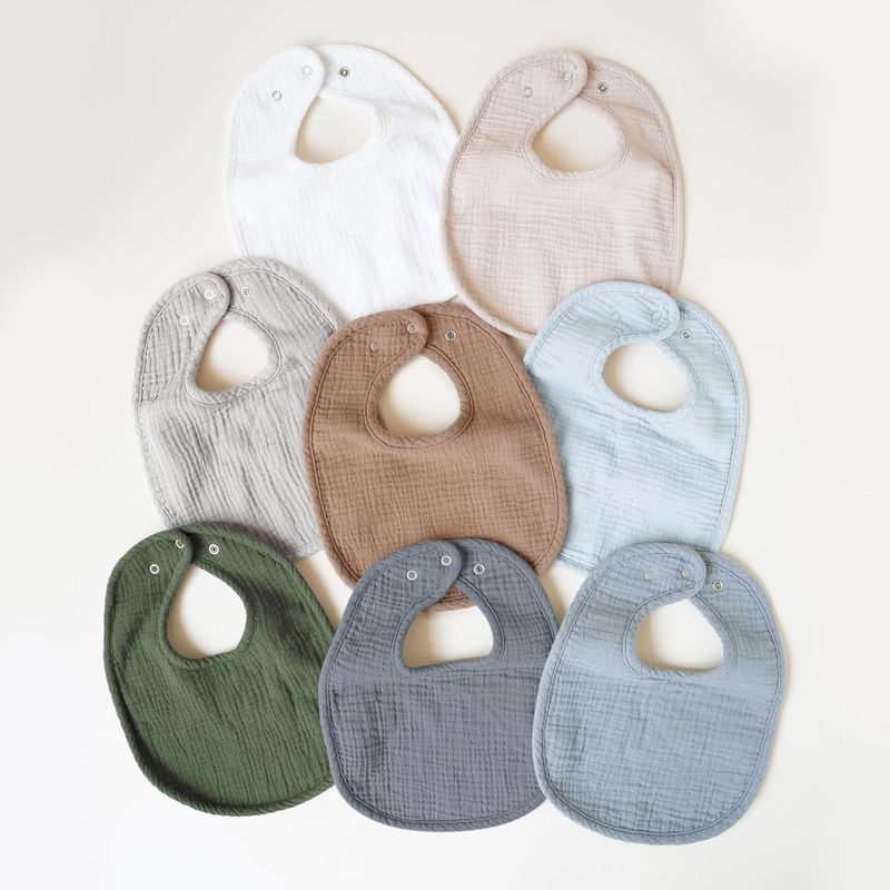 Absorbent Muslin Bandana Bibs Skin Friendly Multiple Colors For Easy Washing