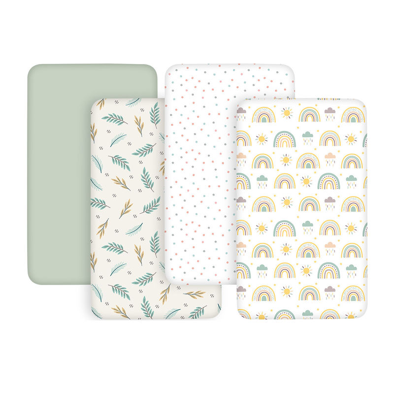 Non Irritating Cradle Fitted Sheet Soft Easy To Carry Skin Friendly Material