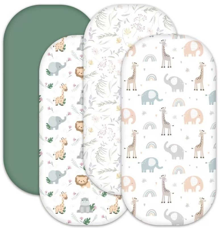 Polyester Fabric Personalized Bassinet Sheet Breathable With Parent Friendly Design