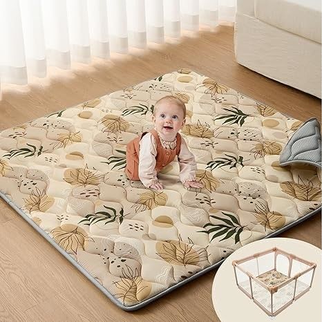 Non Slip Square Baby Play Mat Infant Play Blanket For Floor Thicken Cushioning