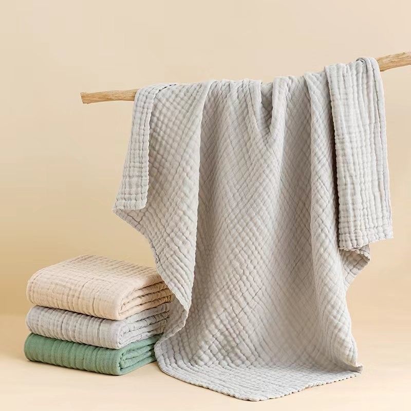 Multiple Colors Cotton Gauze Blanket 90*90cm Breathable Multifunctional Blanket
