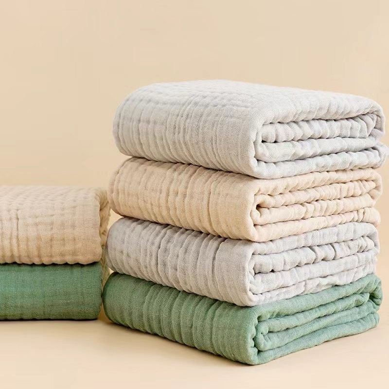 Multiple Colors Cotton Gauze Blanket 90*90 cm Breathable Multifunctional Blanket