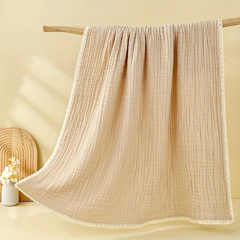 Soft Skin Friendly 100*100cm Lightweight Gauze Blanket Cotton Gauze Throw Blanket