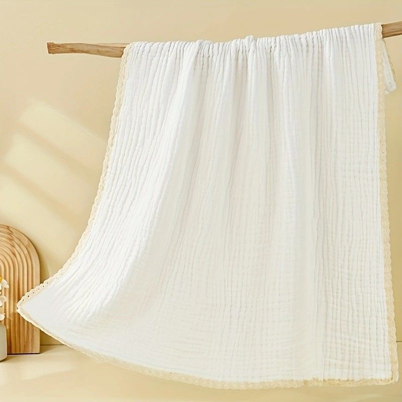 Soft Skin Friendly 100*100 cm Lightweight Gauze Blanket Cotton Gauze Throw Blanket