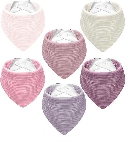 Soft Triangular Muslin Cotton Bibs Infant Feeding Bib For Unisex Baby
