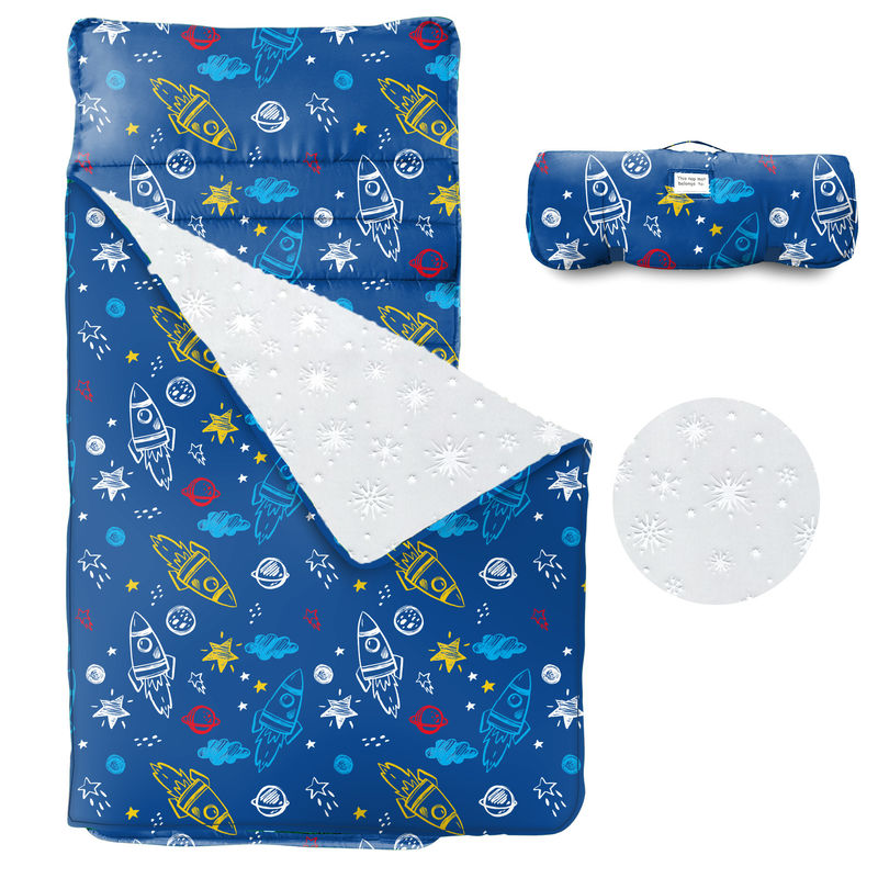Roll Up Nap Mats For Preschool All Seasons With Removable Pillow Kids Sleeping Bags