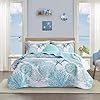 Coastal Full Queen Reversible Microfiber Quilt Set with 2 Shams