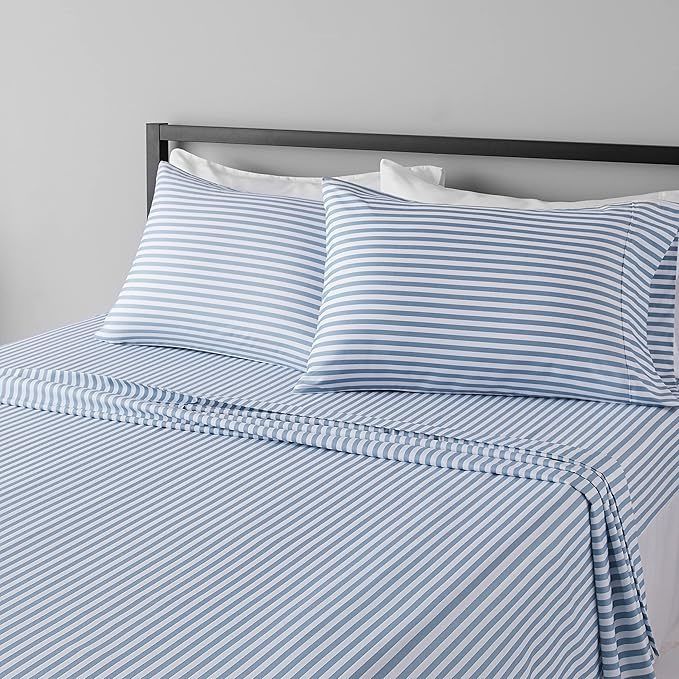 Lightweight Super Soft Easy Care Microfiber 4 Piece Bed Sheet Set with 14-Inch Deep Pockets