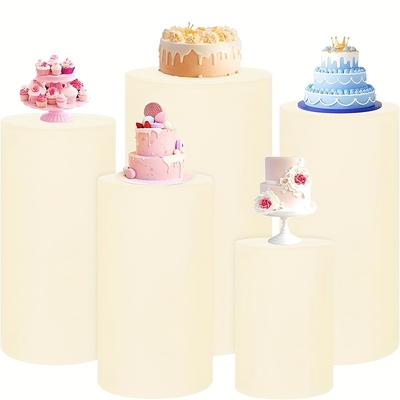 5-Piece Spandex Table Cover Set 19.6-35.4 Inches Round Elastic