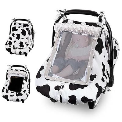 Waterproof Infant Car Seat Cover with Breathable Mesh Window and 3 Usage Modes for 4-Season Protection